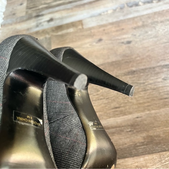 Joey O Plaid Shoes with Velvet Bow Detail - Grey/Red/Black - Picture 10 of 12